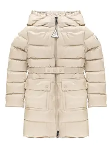 Пуховик с капюшоном Moncler Enfant, нейтральный