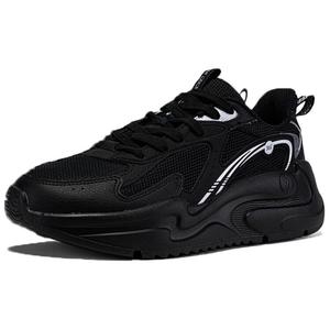 Кроссовки женские Lifestyle с низким верхом, цвет черный/серебристый 361°