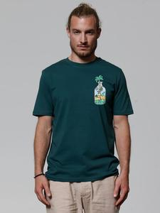 Wat? Apparel Футболка «Праздник в бутылке» темно-зеленого цвета