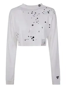 Свитшот, украшенный заклепками Maison Mihara Yasuhiro, белый