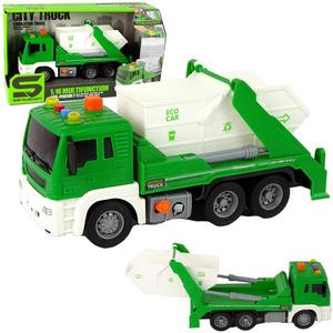 Мусоровоз со звуками автоподсветки контейнера Qulki