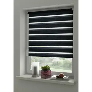 Двойные рулонные шторы my home «Ролелетные шторы с зажимом Duo», светозащита, экран для конфиденциальности, без сверления, свободно висит, предварительно смонтирован на монтажной рейке, антрацит/серый