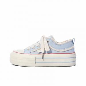 Женские модные кеды low top canvas Medd, светло-голубой