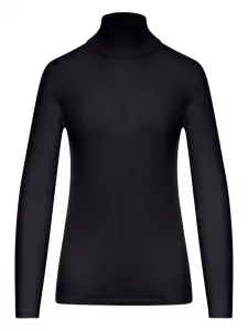 Кашемировый свитер с воротником-стойкой Max Mara, черный