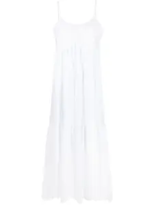 Платье-трапеция с ярусной юбкой Twinset, белый