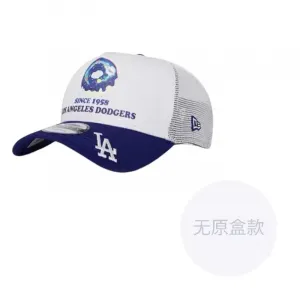 New Era Хлопковая бейсболка унисекс белая, White/Los Angeles Dodgers