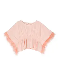 Кафтан с перьями Andorine, розовый