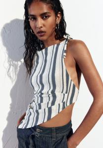 Топ PULL&BEAR ASYMMETRIC STRIPED RUSTIC, Blue