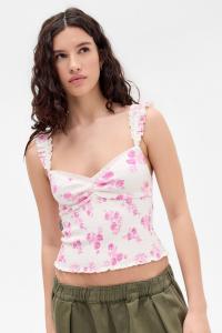 Топ FLORAL SYDNEY CAMI BDG Urban Outfitters, розовый