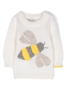 Джемпер с круглым вырезом и графичным принтом Gensami kids, белый