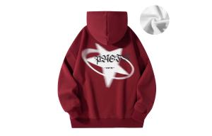 Толстовка унисекс Paefa, Бордовый (на флисовой подкладке)