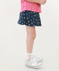 Юбки длиной 1/4 с принтом по всей поверхности. Юбки длиной 1/4. 25SS Devirock, цвет 012-Flower-Navy