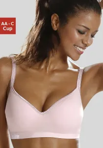 Спортивный бюстгальтер H.I.S с подушкой пуш-ап для легкой устойчивости, розовый