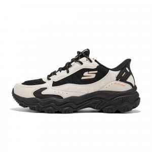 Skechers Мужские походные кроссовки с низким верхом, амортизирующие, износостойкие, дышащие, нескользящие, черные