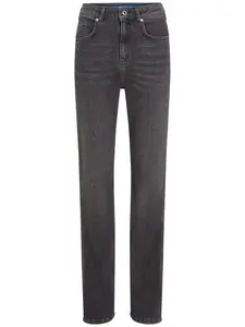 Прямые джинсы с завышенной талией Karl Lagerfeld Jeans, серый