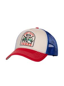 Бейсболка King Kerosin Trucker Cap Don't Mess With Texas бежевого цвета