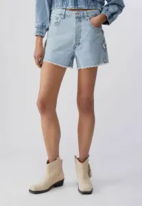 Джинсовые шорты с вышитыми драгоценными камнями Liu Jo, Blue