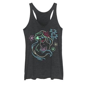 Майка Disney's Little Mermaid Ariel с неоновой подсветкой для юниоров Racerback Licensed Character