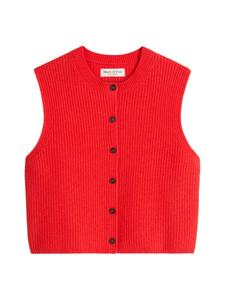 Marc O'Polo Облегающий вязаный жилет без рукавов ярко-красного цвета