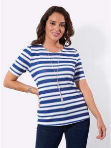 Рубашка с короткими рукавами из джинсовой ткани синего и белого цветов в полоску WITT WEIDEN