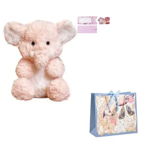 Супермягкий слон, супермилый дизайн питомца плюшевая кукла высота 22см/32см/45см AOLETU, розовый