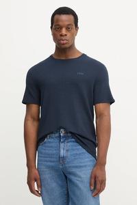 Футболка в рубчик BOSS, темно-синий