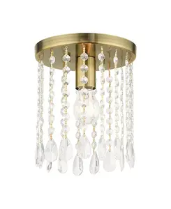 Elizabeth 1 light petite врезной светильник Livex, brass