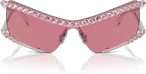 Женские квадратные солнцезащитные очки Swarovski Sk7022, Gold/Green Gradient Brown