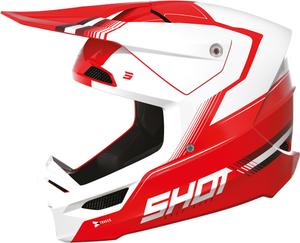 Мотокроссовый шлем Shot race tracer, Red/White