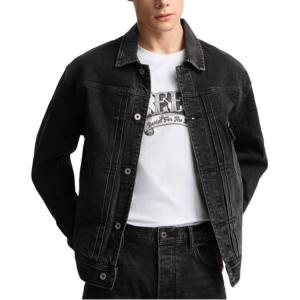 Lee Джинсовые куртки мужские, черно-серые, с лацканом, умеренные