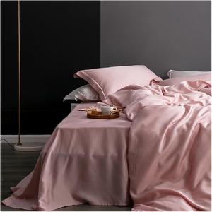 Generic Комплект постельного белья из натурального шелка Pink