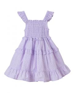 Энди и Эван Платье с цветочным принтом и ярусами Andy & Evan, фиолетовый