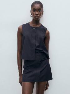 Юбка с зауженным кроем в полоску Cruz Mango, Navy