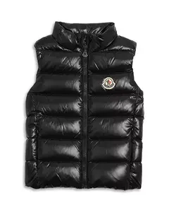 Пуховый жилет из фанеры для девочек - для детей постарше Moncler, черный