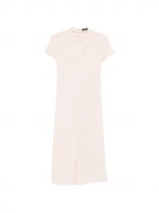 Платье миди с драпировкой и короткими рукавами Emporio Armani, розовый