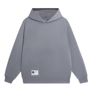 Толстовка с капюшоном с логотипом Li-Ning, серый