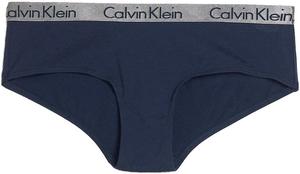 Женские хлопковые трусики-хипстеры с логотипом Calvin Klein, Shorline(Qd3610-476)/Silver