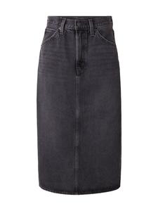 Миди юбка LEVIS  High Rise Back Slit , Black denim