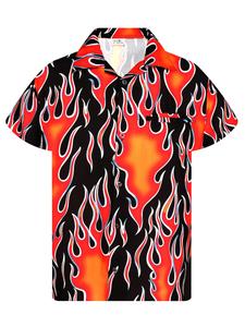 Рубашка King Kameha Flames Wild, красный