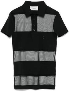 Coperni прозрачная рубашка поло в полоску, черный