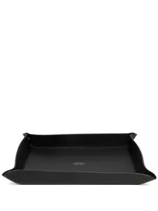 Кожаный поднос с логотипом Smythson, черный