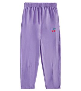 Спортивные брюки Bobo Cherry из хлопка Bobo Choses, цвет lavender