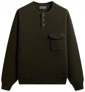 Полосатая футболка Kith Striped Interlock Samson Henley, черный