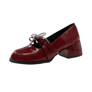 Туфли Мэри Джейн для женщин TAFN, Burgundy