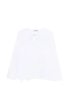 Блузка Florence с галстуком-воротником и накладными карманами Cuantico, белый