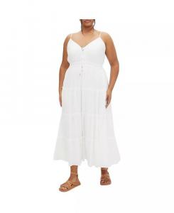 Платье макси Aiza Plus Size CITY CHIC, слоновая кость/кремовый