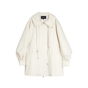 ELLE Кроп-пальто женское ecru