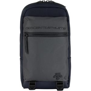 DESCENTE Сумка через плечо объемом до 20 литров Кроссбоди Слинг Уличная сумка Текстурированная хлопковая ткань черно-серого цвета Унисекс, Gray