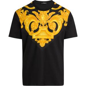 Футболка с принтом barocco VERSACE, черный