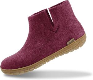 Ботинки Glerups 100% quality wool mix Boot Slipper with rubber sole - Unisex, Cranberry